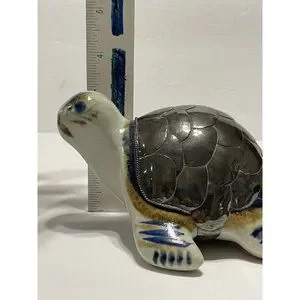 Tonal | Accents | Vintage Mexican Tonala Pottery Ceramic Turtle Metal ...